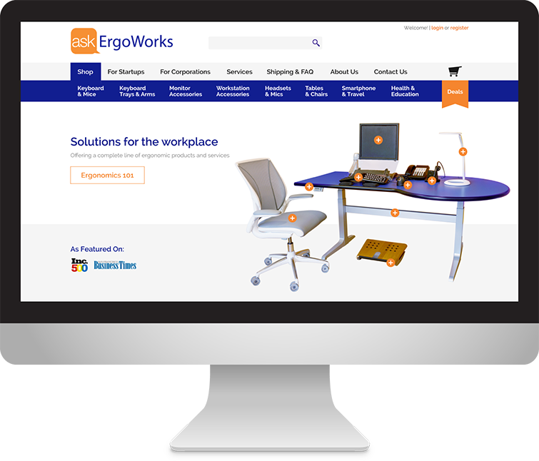 Ask ErgoWorks Ecommerce Design