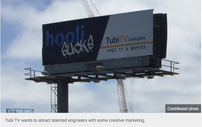 'Hooli Sucks:' Real Silicon Valley Company Creates Offbeat Billboards to Lure Engineers