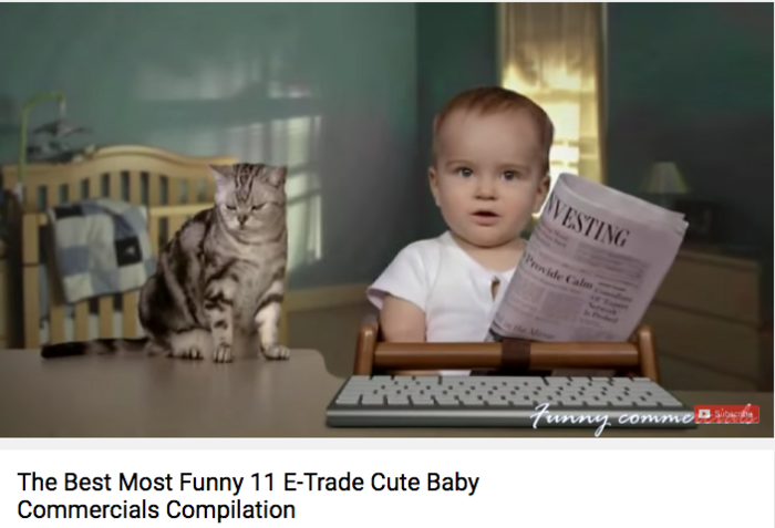 The Best Most Funny 11 E-Trade Cute Baby Commercials Compilation